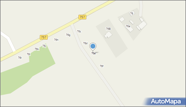 Grzybów, Grzybów, 76e, mapa Grzybów