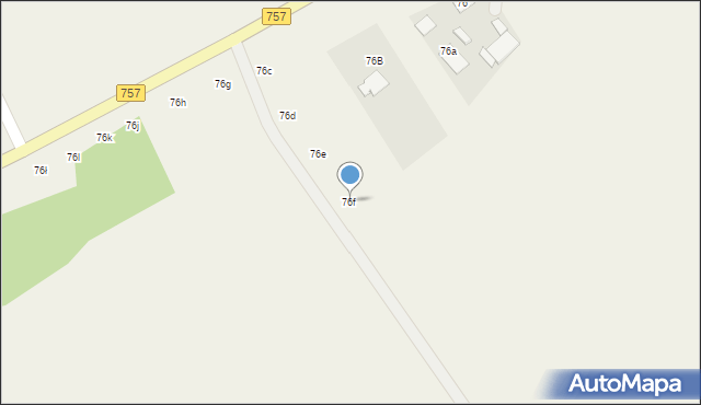 Grzybów, Grzybów, 76f, mapa Grzybów