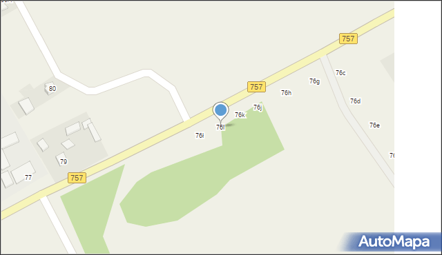 Grzybów, Grzybów, 76l, mapa Grzybów