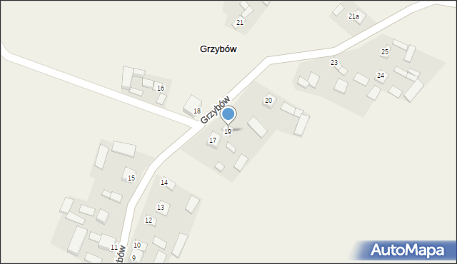 Grzybów, Grzybów, 19, mapa Grzybów