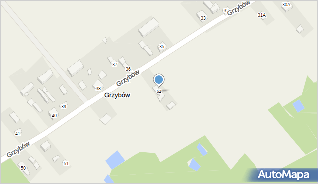 Grzybów, Grzybów, 52, mapa Grzybów