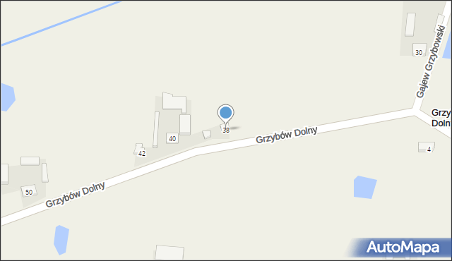 Grzybów Dolny, Grzybów Dolny, 38, mapa Grzybów Dolny