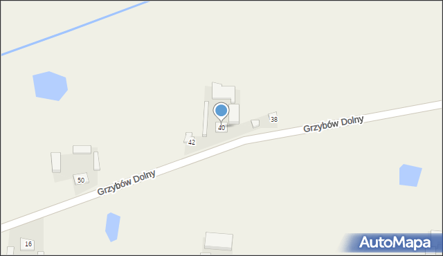 Grzybów Dolny, Grzybów Dolny, 40, mapa Grzybów Dolny