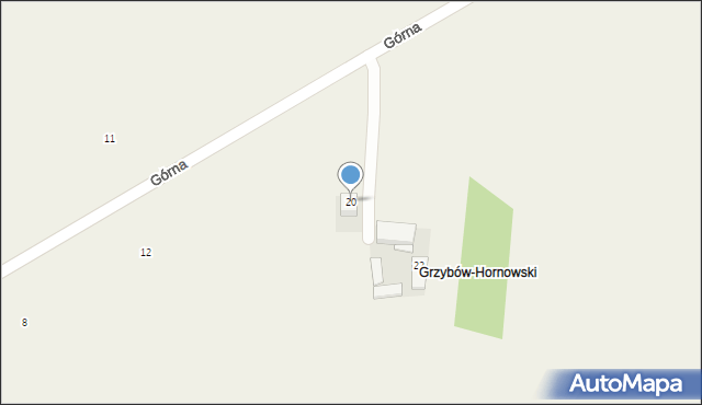 Grzybów Hornowski, Grzybów Hornowski, 20, mapa Grzybów Hornowski