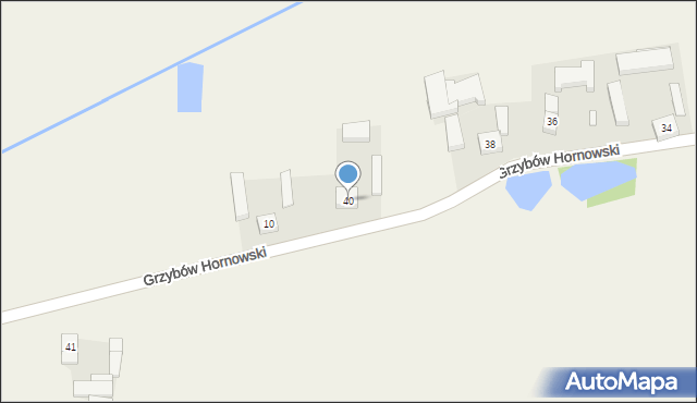 Grzybów Hornowski, Grzybów Hornowski, 40, mapa Grzybów Hornowski