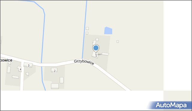 Grzybowice, Grzybowice, 1, mapa Grzybowice