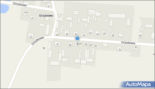 Grzybowo, Grzybowo, 55, mapa Grzybowo