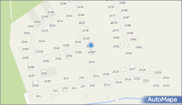 Grzybowo, Grzybowo, 20/33, mapa Grzybowo