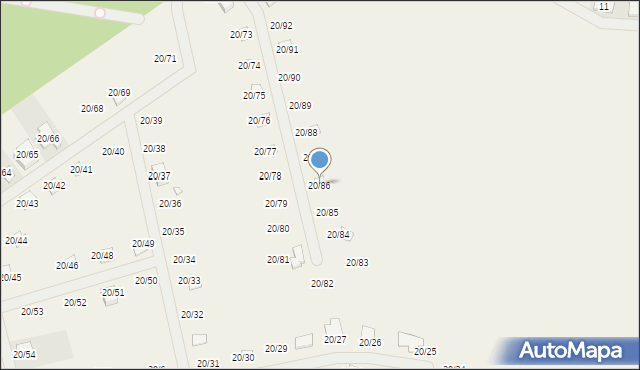 Grzybowo, Grzybowo, 20/86, mapa Grzybowo