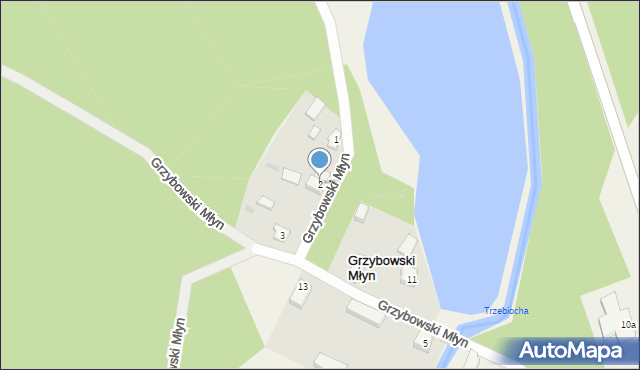 Grzybowski Młyn, Grzybowski Młyn, 2, mapa Grzybowski Młyn