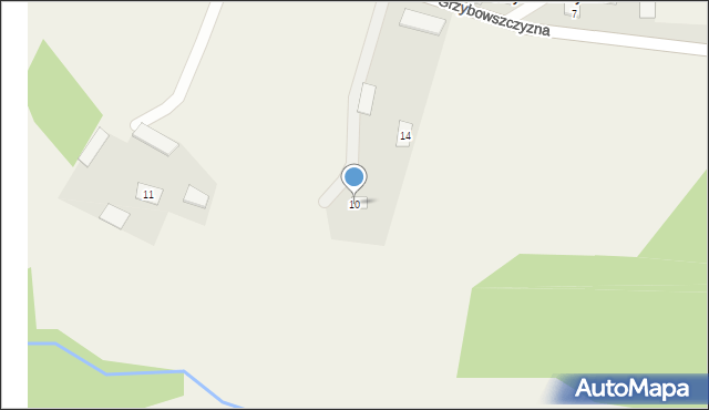 Grzybowszczyzna, Grzybowszczyzna, 10, mapa Grzybowszczyzna