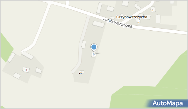 Grzybowszczyzna, Grzybowszczyzna, 14, mapa Grzybowszczyzna