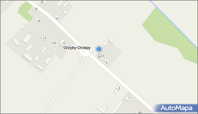 Grzyby-Orzepy, Grzyby-Orzepy, 10, mapa Grzyby-Orzepy