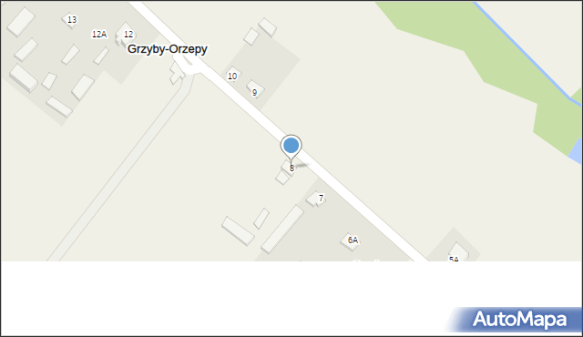 Grzyby-Orzepy, Grzyby-Orzepy, 8, mapa Grzyby-Orzepy