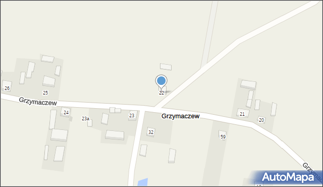 Grzymaczew, Grzymaczew, 22, mapa Grzymaczew