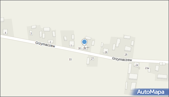 Grzymaczew, Grzymaczew, 28, mapa Grzymaczew