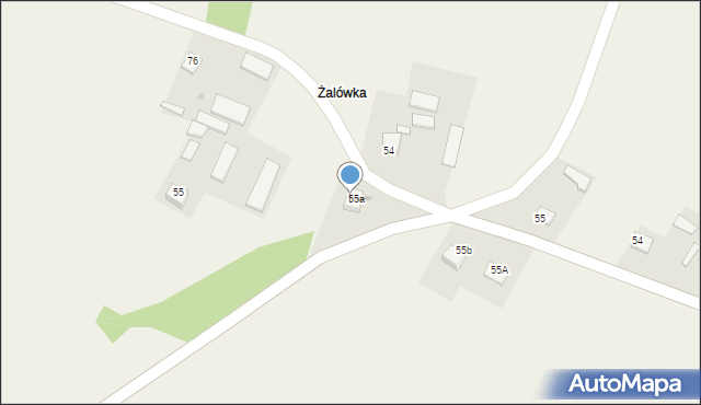 Grzymała, Grzymała, 55a, mapa Grzymała