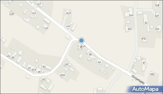 Grzymalin, Grzymalin, 98, mapa Grzymalin