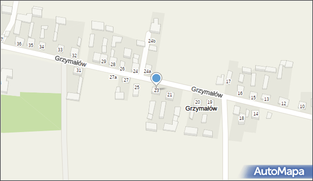 Grzymałów, Grzymałów, 23, mapa Grzymałów