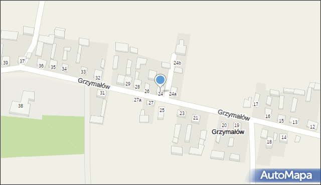 Grzymałów, Grzymałów, 24, mapa Grzymałów