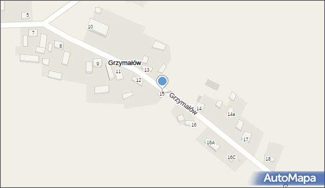 Grzymałów, Grzymałów, 15, mapa Grzymałów