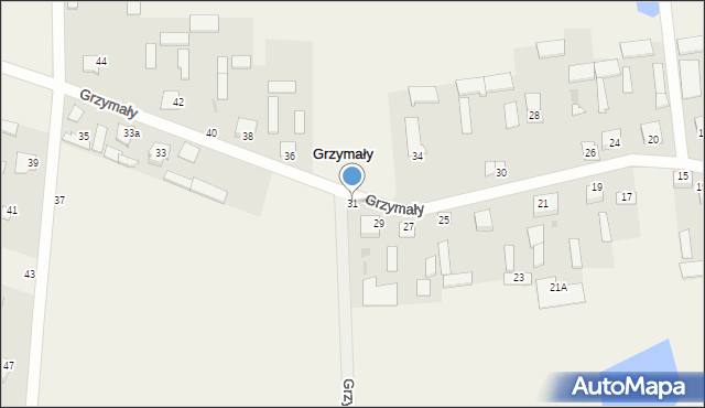 Grzymały, Grzymały, 31, mapa Grzymały