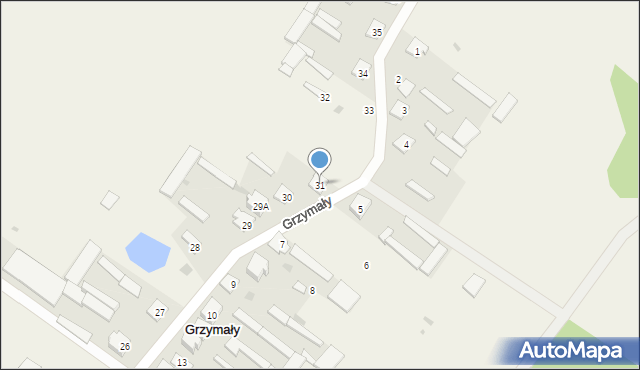 Grzymały, Grzymały, 31, mapa Grzymały