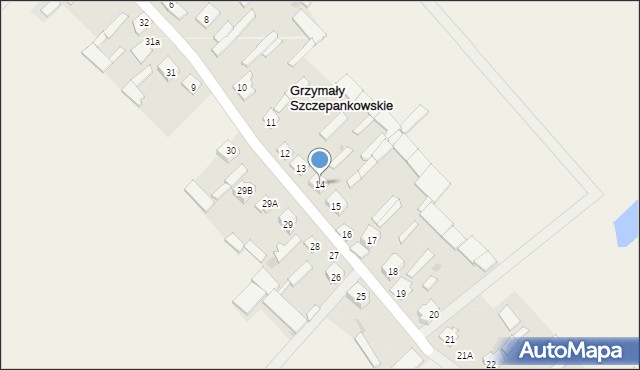 Grzymały Szczepankowskie, Grzymały Szczepankowskie, 14, mapa Grzymały Szczepankowskie