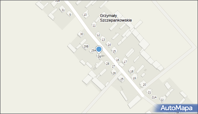 Grzymały Szczepankowskie, Grzymały Szczepankowskie, 29, mapa Grzymały Szczepankowskie