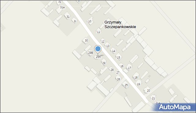 Grzymały Szczepankowskie, Grzymały Szczepankowskie, 29A, mapa Grzymały Szczepankowskie