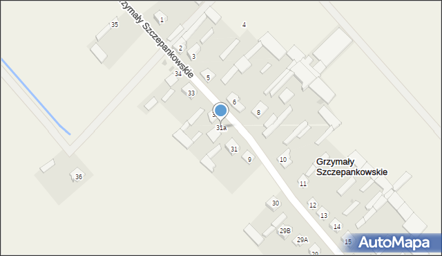 Grzymały Szczepankowskie, Grzymały Szczepankowskie, 31a, mapa Grzymały Szczepankowskie