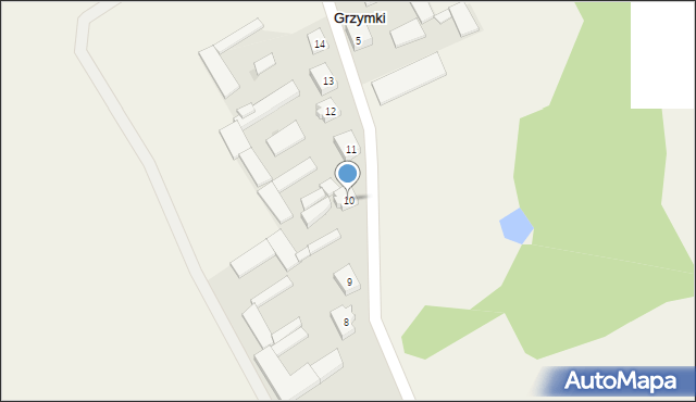 Grzymki, Grzymki, 10, mapa Grzymki