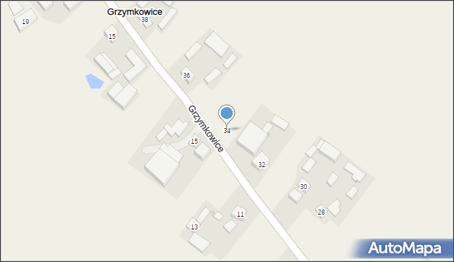 Grzymkowice, Grzymkowice, 34, mapa Grzymkowice