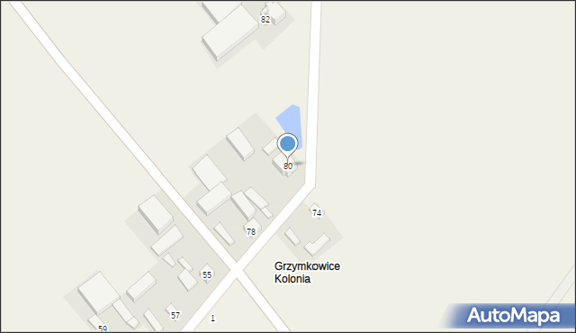 Grzymkowice, Grzymkowice, 80, mapa Grzymkowice