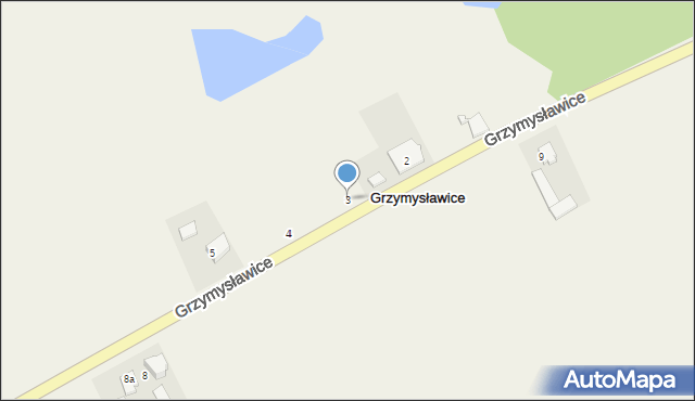 Grzymysławice, Grzymysławice, 3, mapa Grzymysławice