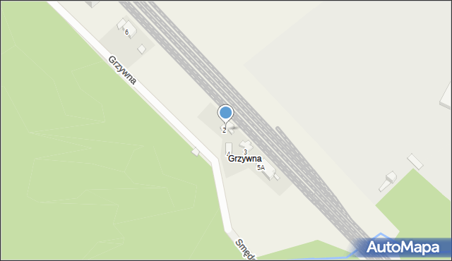 Grzywna, Grzywna, 5, mapa Grzywna