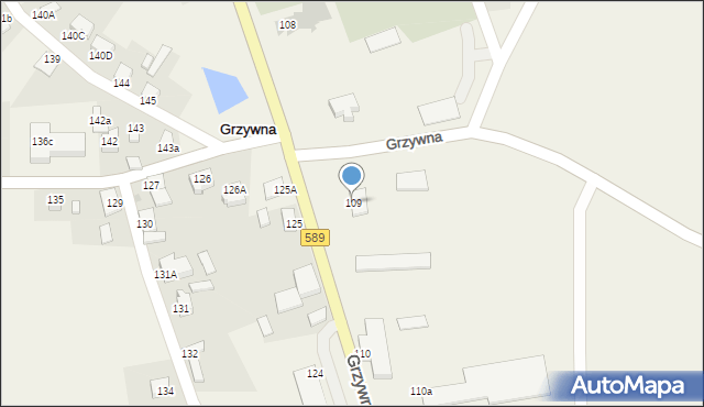 Grzywna, Grzywna, 109, mapa Grzywna