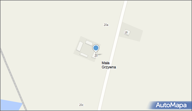 Grzywna, Grzywna, 20, mapa Grzywna