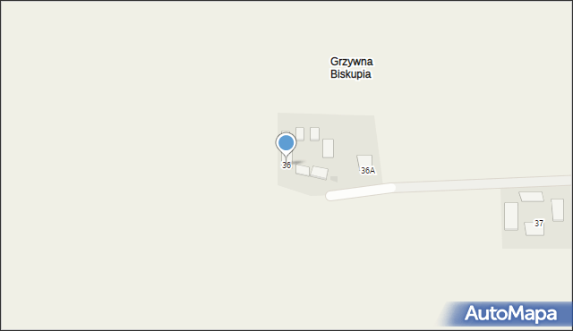 Grzywna, Grzywna, 36, mapa Grzywna