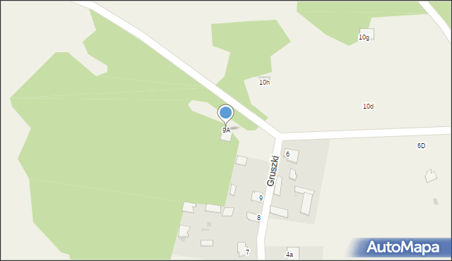 Guszczewina, Gruszki, 9A, mapa Guszczewina