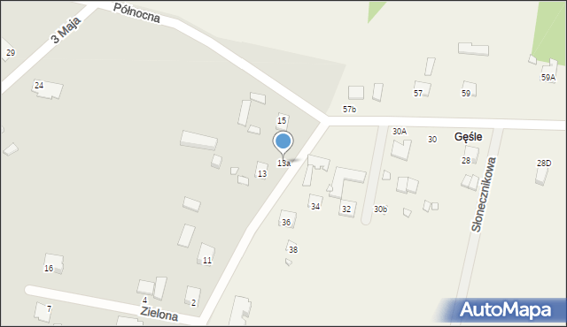 Halinów, Graniczna, 13a, mapa Halinów