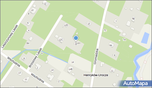 Henryków-Urocze, Gromadzka, 12, mapa Henryków-Urocze