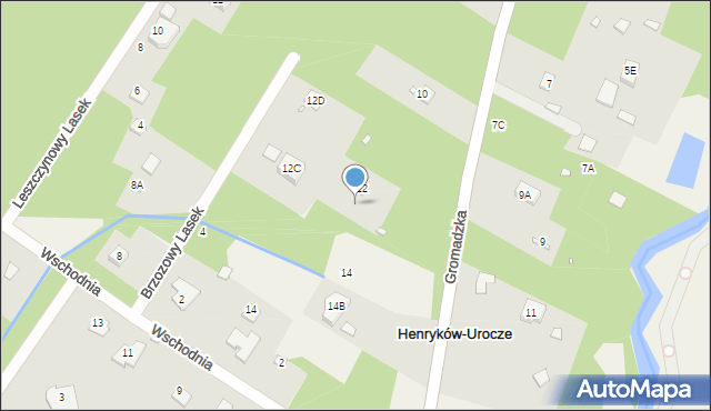 Henryków-Urocze, Gromadzka, 12A, mapa Henryków-Urocze