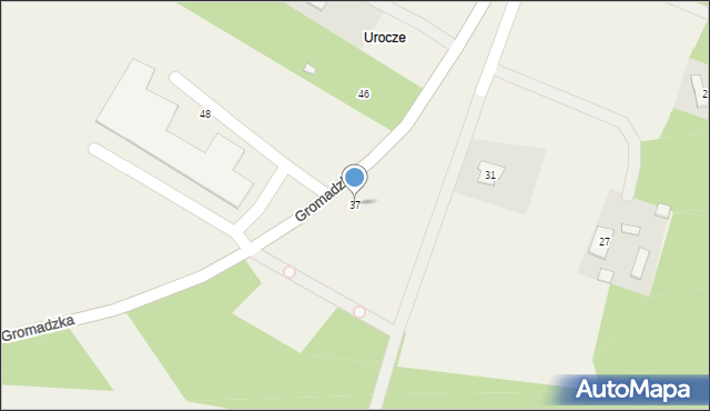 Henryków-Urocze, Gromadzka, 37, mapa Henryków-Urocze