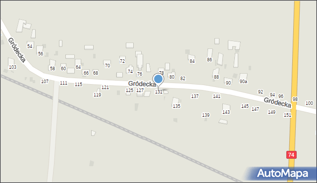 Hrubieszów, Gródecka, 131, mapa Hrubieszów