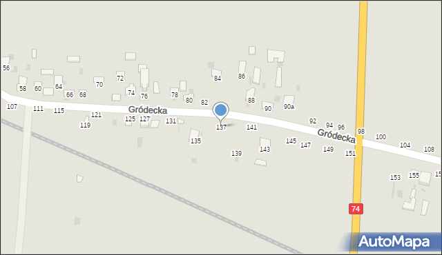 Hrubieszów, Gródecka, 137, mapa Hrubieszów