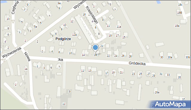 Hrubieszów, Gródecka, 18, mapa Hrubieszów