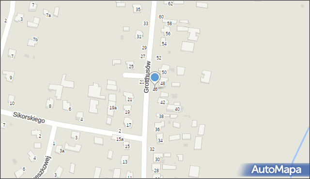 Hrubieszów, Grotthusów, 46, mapa Hrubieszów