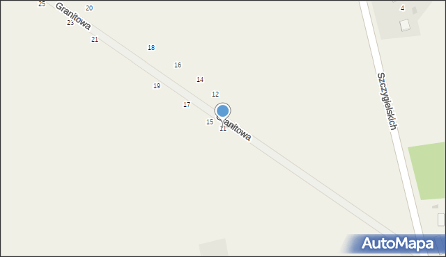 Izdebno Kościelne, Granitowa, 11, mapa Izdebno Kościelne