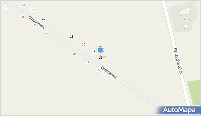 Izdebno Kościelne, Granitowa, 12, mapa Izdebno Kościelne